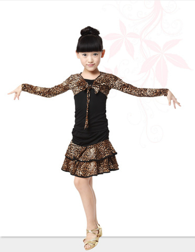 Платье для танцев с леопардовым болеро и юбкой
