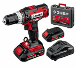 Дрель-шуруповерт акк ЗУБР ДШЛ-185-22 18В, 2 АКБ (2Ач) в кейсе