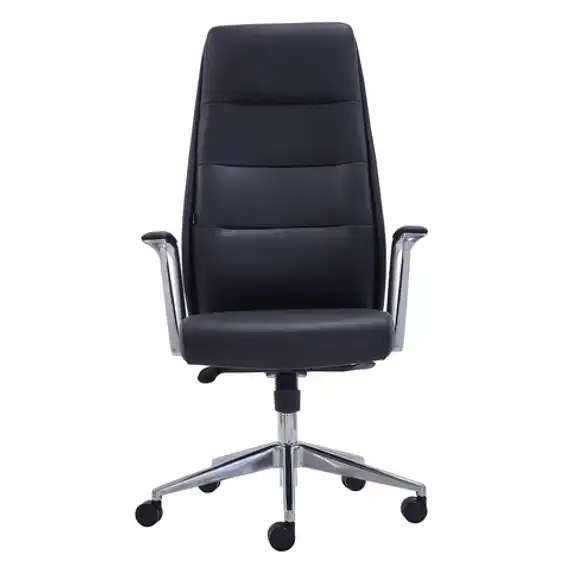 Кресло BRABIX PREMIUM "Adept EX-752", синхромеханизм, алюминий, экокожа, черное, 532930