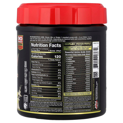 ALLMAX, ISOFLEX®, чистый изолят сывороточного протеина, со вкусом ванили, 425 г (0,9 фунта)