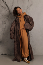 Тренч из вареного денима