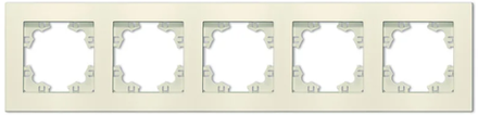 Рамка пятиместная горизонтальная UNIVersal серия афина слоновая кость (ivory) A1042-I