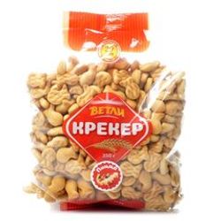 КРЕКЕР ВЕТЛИ 350 ГР РЫБКИ СО ВКУСОМ ПИЦЦЫ