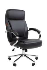 Офисное кресло Chairman 794 Россия хром экокожа черная