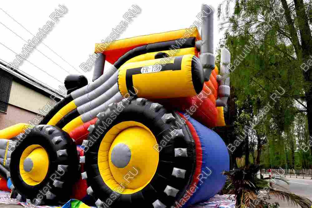 Детский надувной батут-горка "Бульдозер" 19*10*11 м