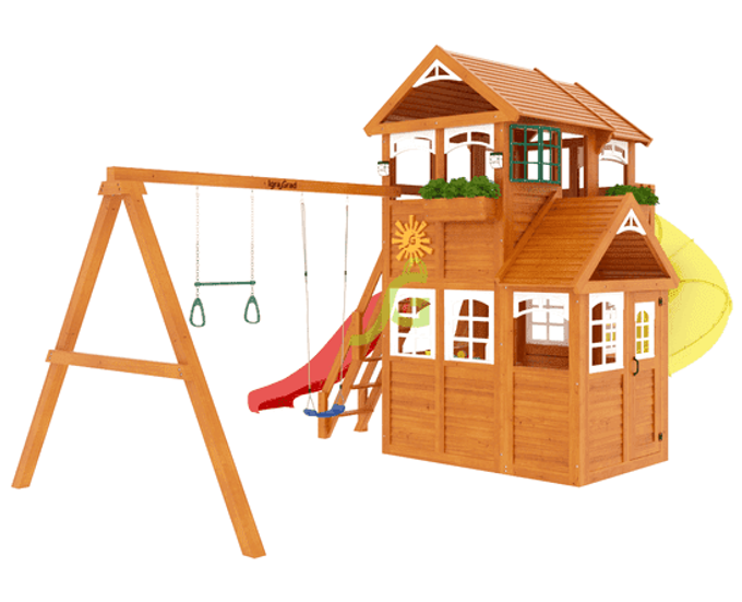 Детская площадка Клубный домик 3 с трубой Luxe