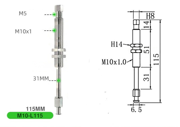 Zpt2-j30-b5-a10 can rotate l115 (small head)