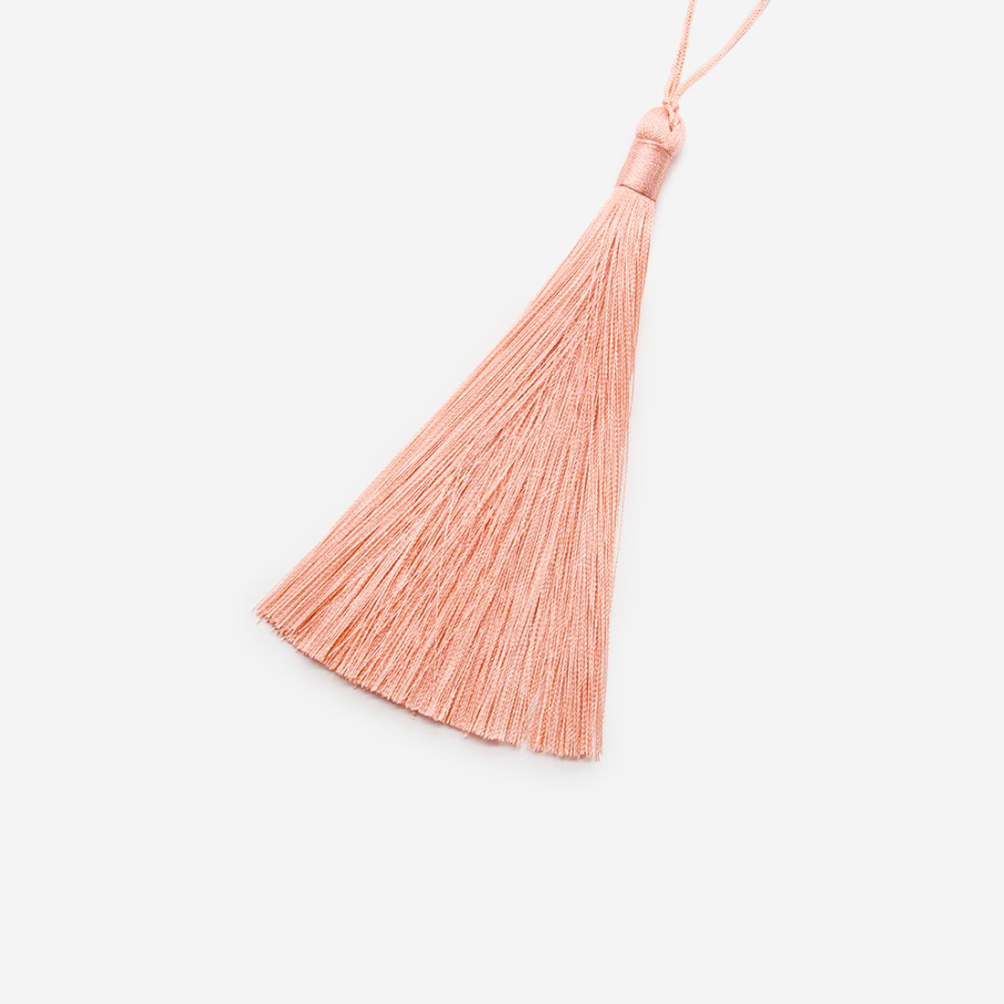 Кисточка декоративная, оттенок "Персиковый", 120*8мм, нейлон