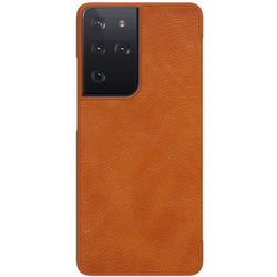 Кожаный чехол-книжка Nillkin Leather Qin для Samsung Galaxy S21 Ultra