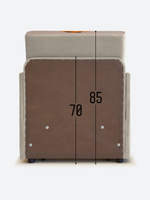 Кресло-кровать "Миник" с подлокотниками Dream Beige, купон Бульдог