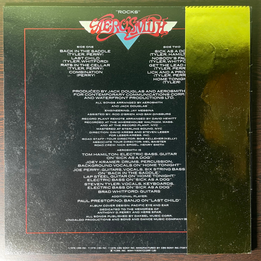 Aerosmith ‎– "Rocks" (Япония 1976г.)