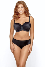 Бюстгальтер-балконет с гладкими чашками без отделки (Размер: 85B) (Цвет: черный)