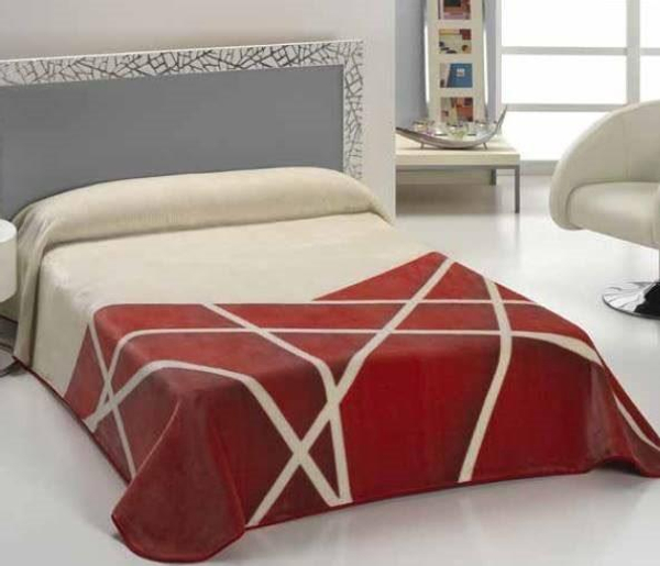 Плед 220x240 Mora Harmony B42 07 rojo-red натуральный-красный