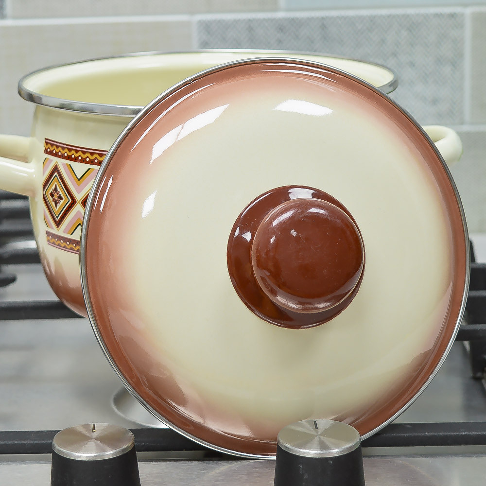 Кастрюля 2л "Шоколад" слоновая кость