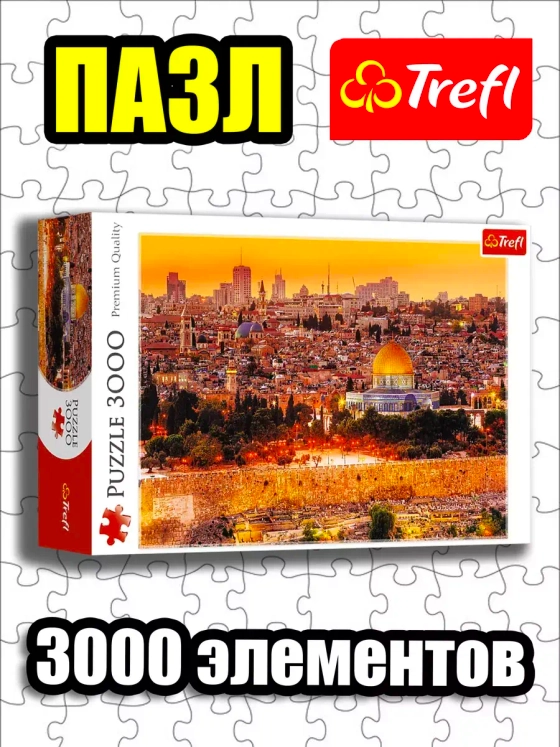 Пазлы для взрослого 3000 элементов Крыши Иерусалима