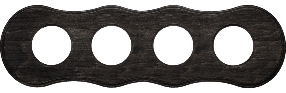 Рамка 4-х постовая (Угольно-черный) С.М. BF8 BF8-640-119