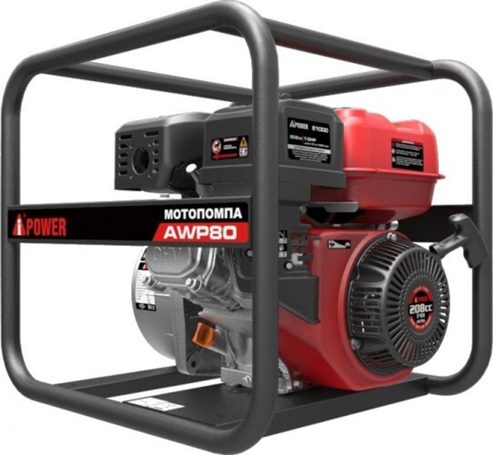 Мотопомпа бензиновая A-iPOWER AWP 80 для слабозагрязненной воды 30131