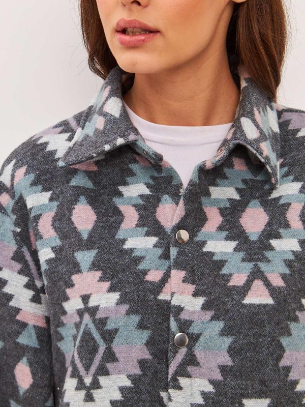 Рубашка Этно розово-голубая - фото 16