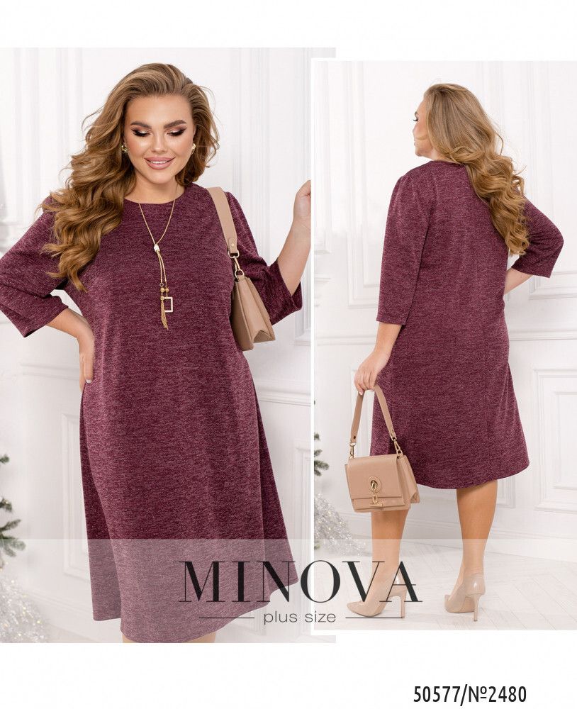 Платье 2480-бордо Minova