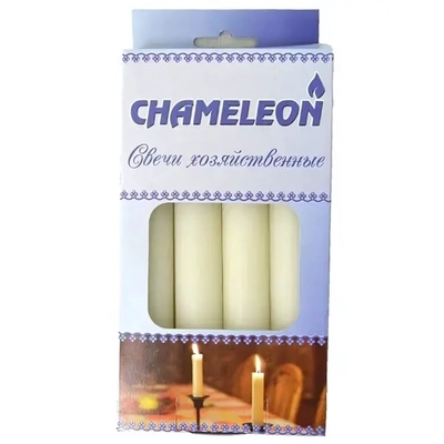 Свечи хозяйственные 4 шт. 6 часов горения (в индивид упаковке)