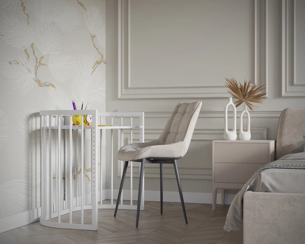 Детская кроватка Incanto Leeloo ( белый) приставная