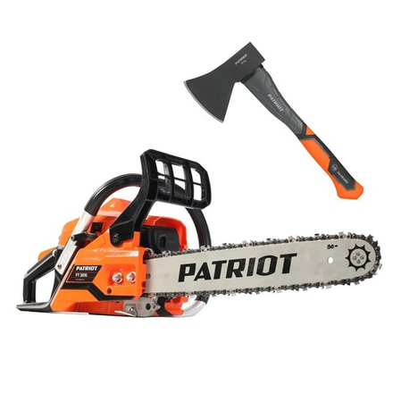 Пила цепная бензиновая PATRIOT PT 3816 + топор APF 600