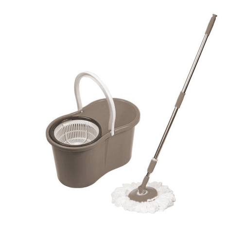 Набор для уборки(ведро с отжимом+швабра с насадкой) бежевый