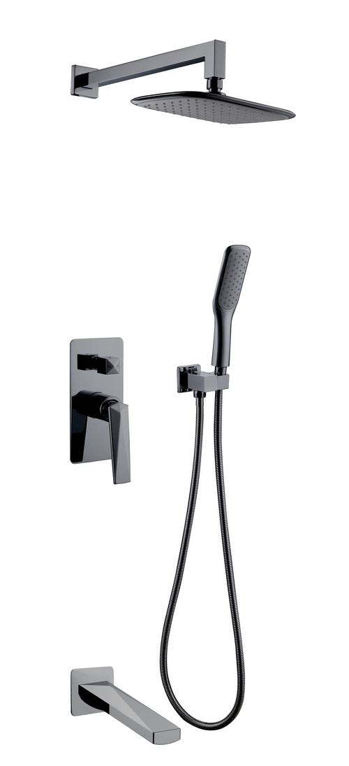 Boheme Смеситель встроенный с изливом VENTURO SHINE GUN METAL