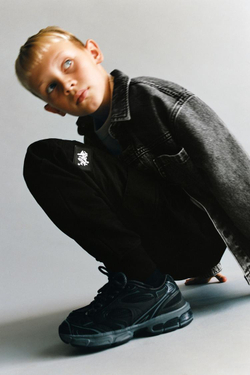 ZARA КОМБИНИРОВАННЫЕ БРЮКИ-ДЖОГГЕРЫ, ЧЕРНЫЙ