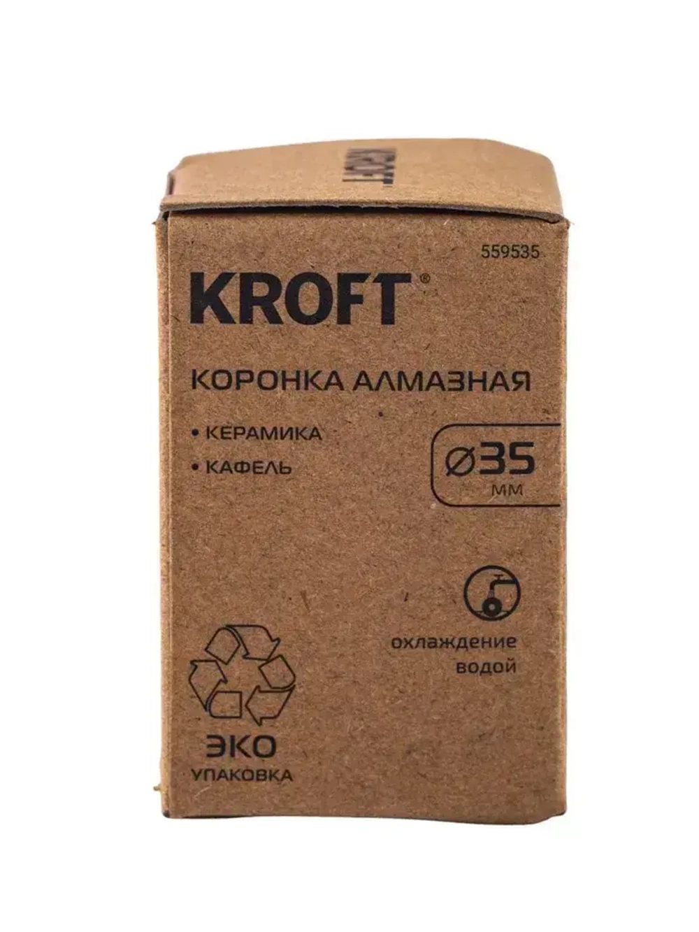 Коронка алмазная 35 мм по керамике цилиндричиский хвостовик KROFT