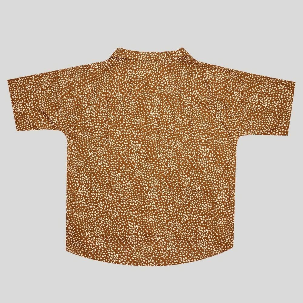 Рубашка One Two Short Sleeve Shirt Brown Giraffe