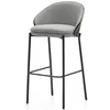 Барный стул Eamy светло-серый с черной отделкой
