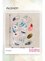 Термонаклейка на одежду, термопринт сет Перо