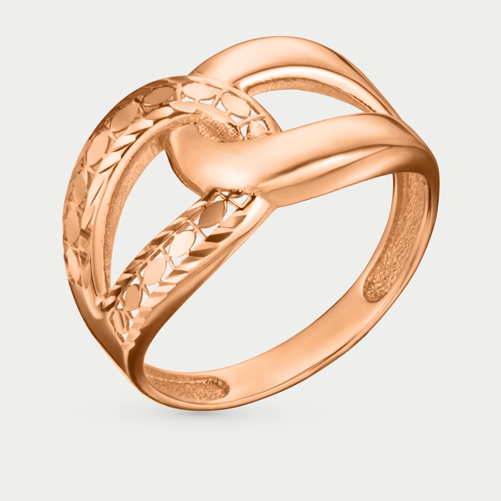 Кольцо женское из розового золота 585 пробы без вставок (арт. АКд744-4145)