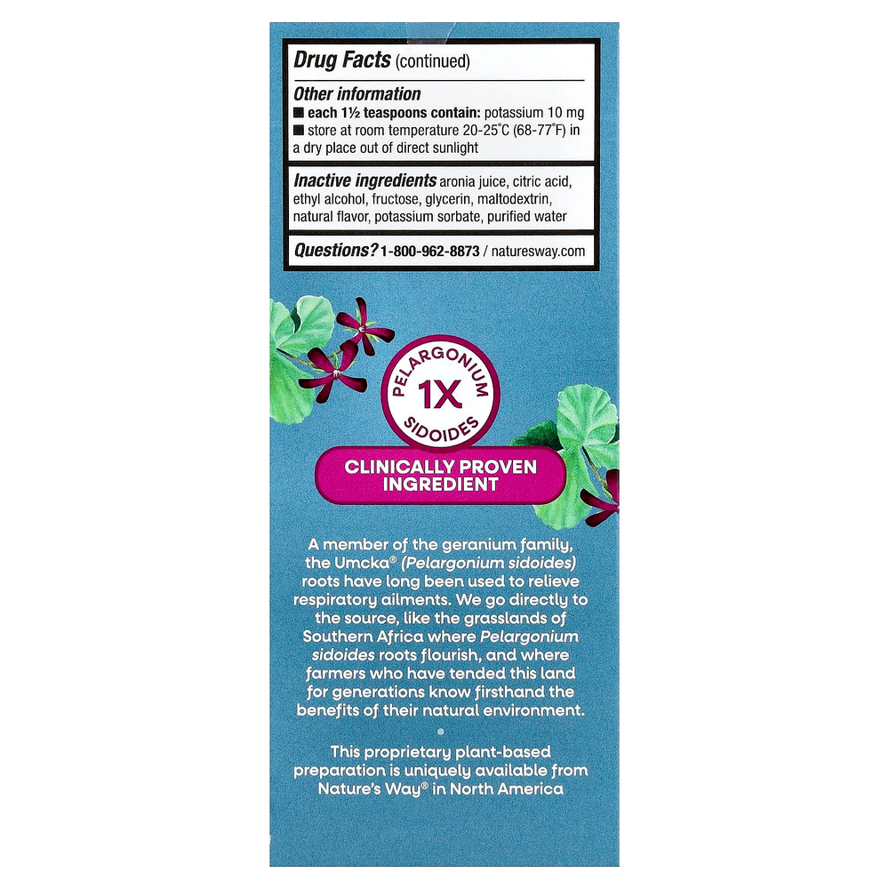 Nature's Way, Umcka®, сироп от простуды, для детей от 1 года, с вишневым вкусом, 120 мл (4 жидк. унции)