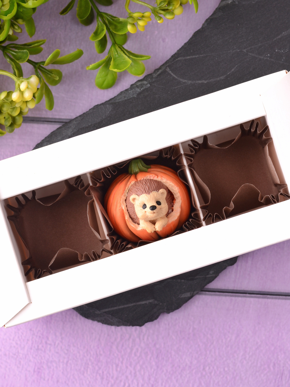 Молд силиконовый "Ежик в тыкве"