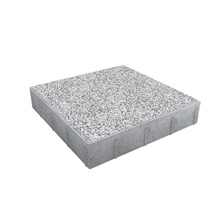 Тротуарная плитка КВАДРАТ 500х500 мм - Стоунмикс Белый с черным