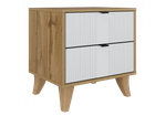 Тумба прикроватная Woodville Лорена дуб вотан, белый