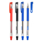 Ручка шариковая, масляная, Piano, 3 цвета чернил, серия "Quality", прозрачный корпус, 50 шт