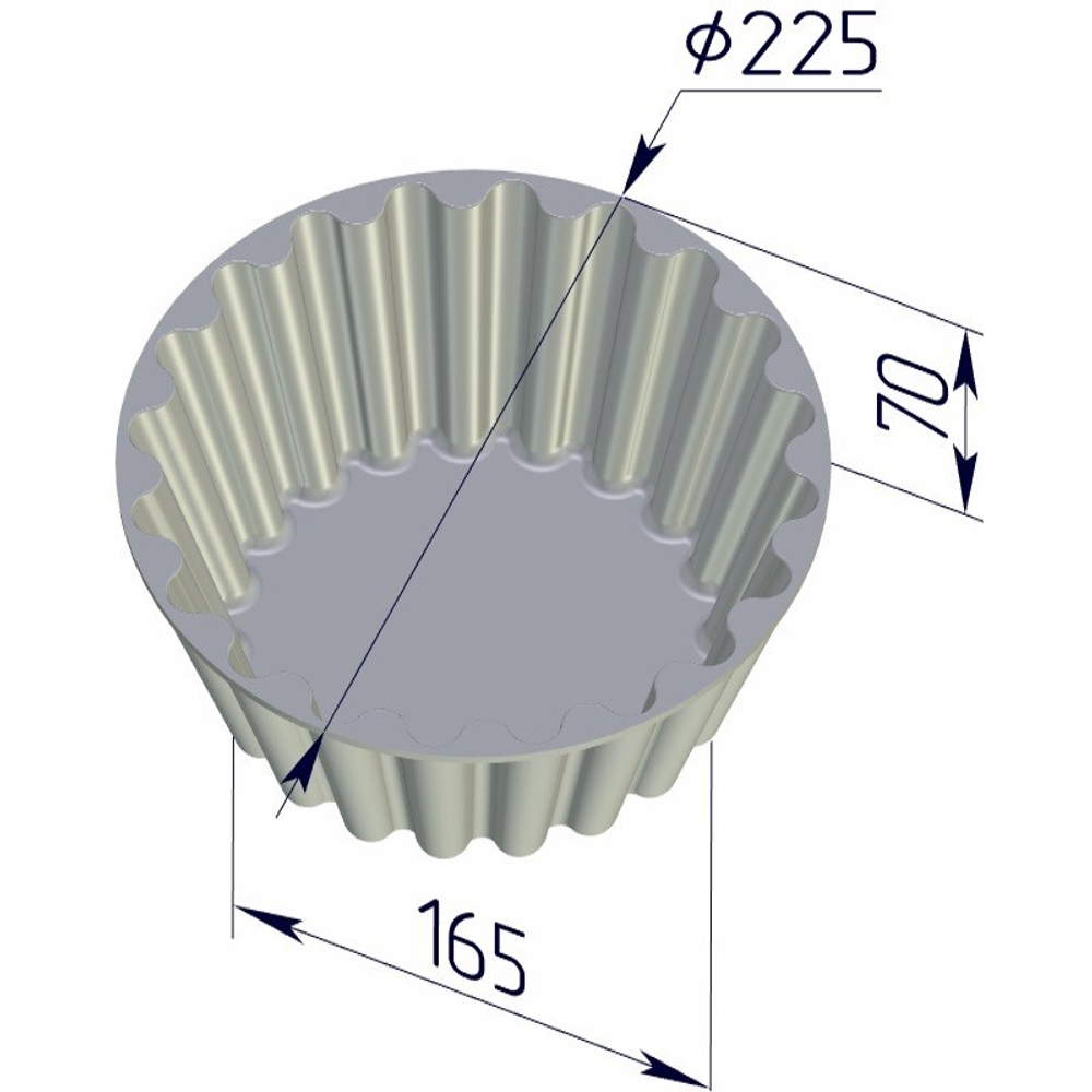 Кексница 225х165х70 мм