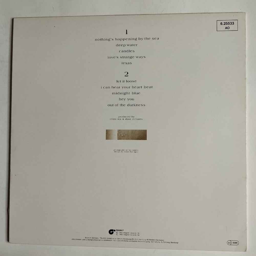 Винтажная виниловая пластинка LP Chris Rea Water Sign (Germany 1983)