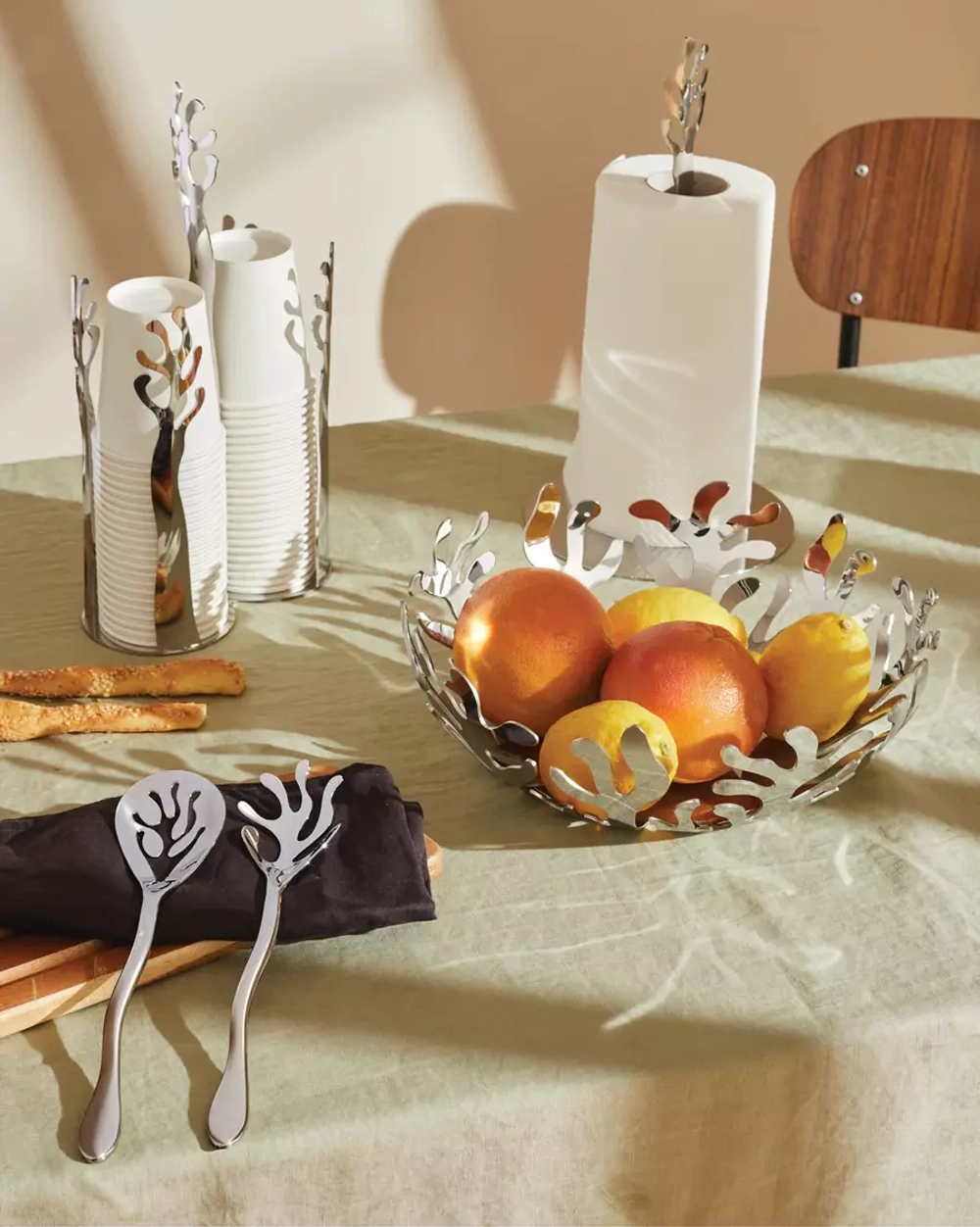 Alessi - Набор ложек для салата Mediterraneo 27см / артикул   ESI16SET  / GTIN 8003299948727