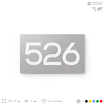 Номер на дверь 526, табличка на дверь для офиса, квартиры, кабинета, аудитории, склада, серая 120х70 мм, Айдентика Технолоджи