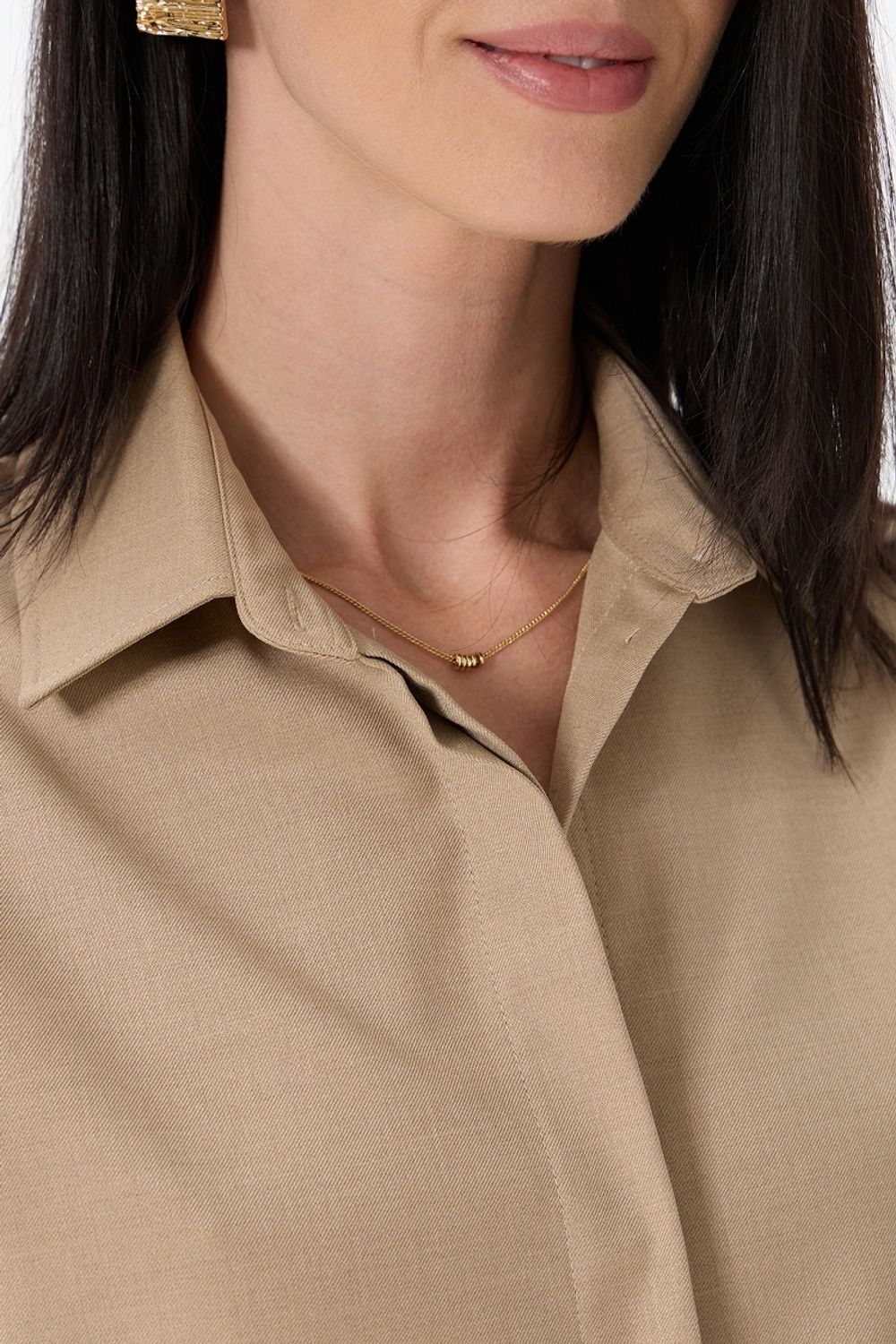 Рубашка Хельсинки бежевая смесовая шерсть