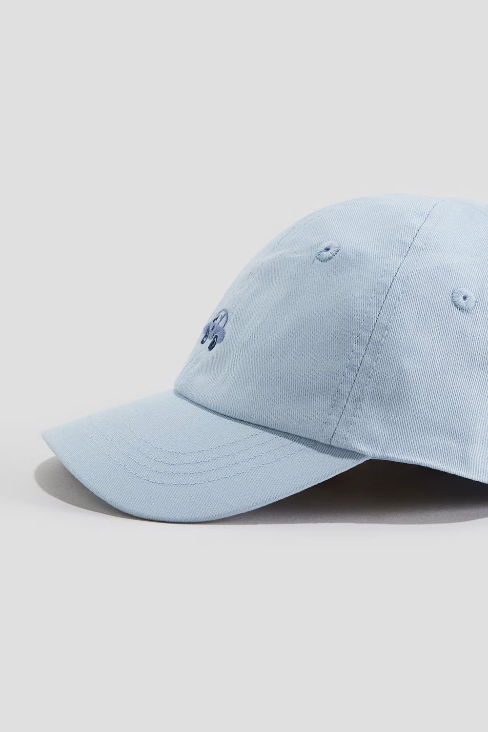 H&M Кепка с вышивкой, светло-голубой