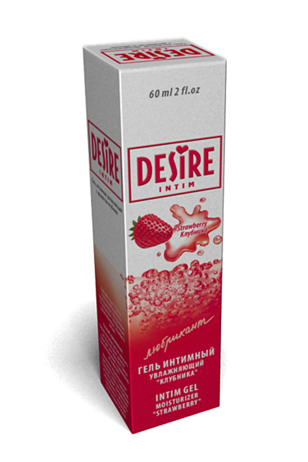 Интимный гель DESIRE с ароматом клубники, 60 мл.