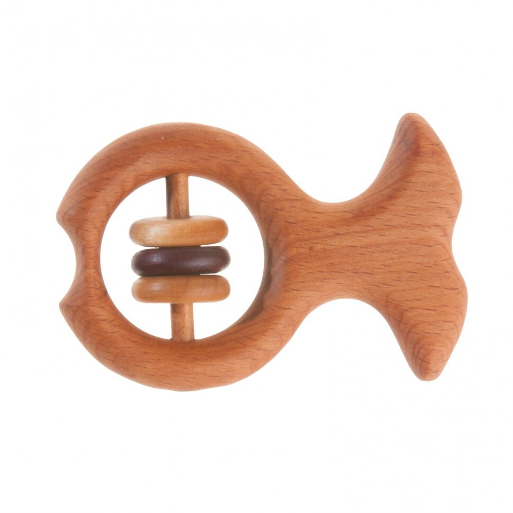 Деревянная погремушка - грызунок Рыбка Леснушки