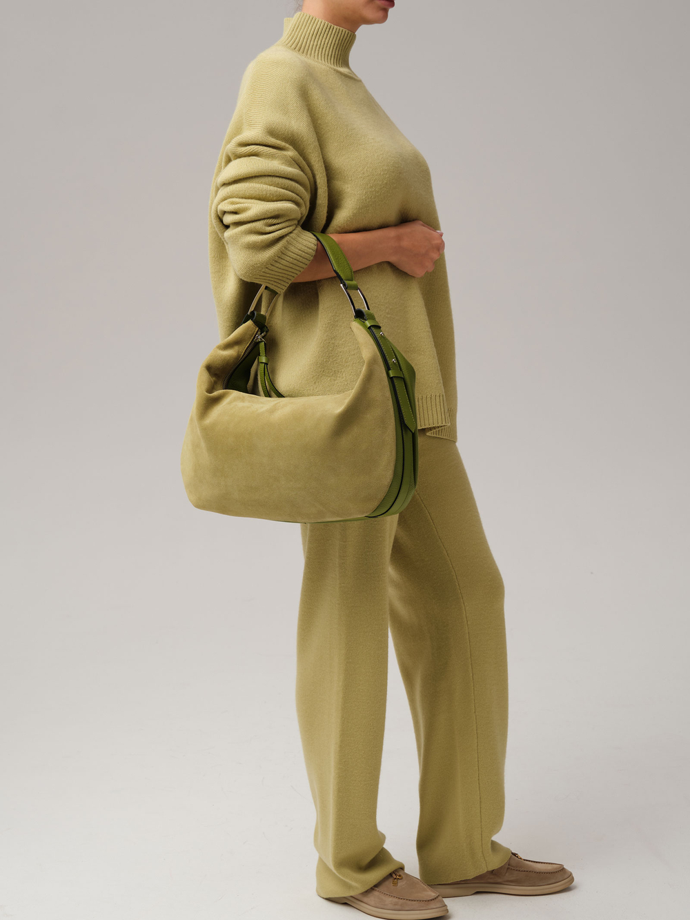 Сумка хобо Azaro 30861 зеленый бамбук