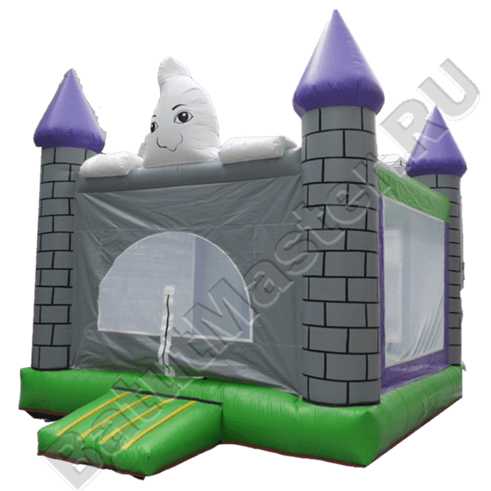 Детский надувной батут "Замок каспера" с крышей