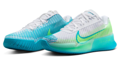 Женские Кроссовки теннисные Nike Zoom Vapor 11 - white/teal nebula/lime blast/jade ice